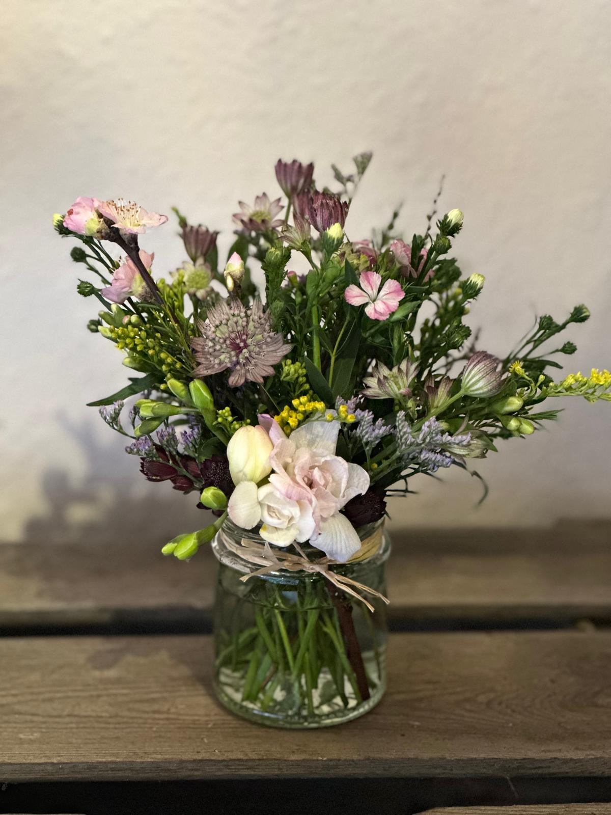 Seasonal Jam Jar Posy